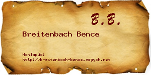 Breitenbach Bence névjegykártya
